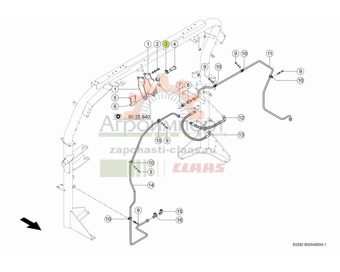 ШПИЛЬКА ОТКИДНАЯ Claas 000941002.2