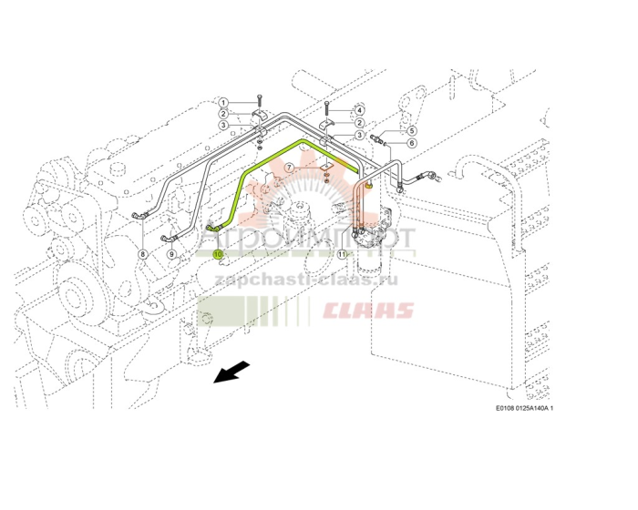 0005984671 Claas Топливопровод 0005984671 Claas Топливопровод