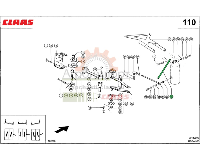 ОПОРА Claas 0007396400 ОПОРА Claas 0007396400