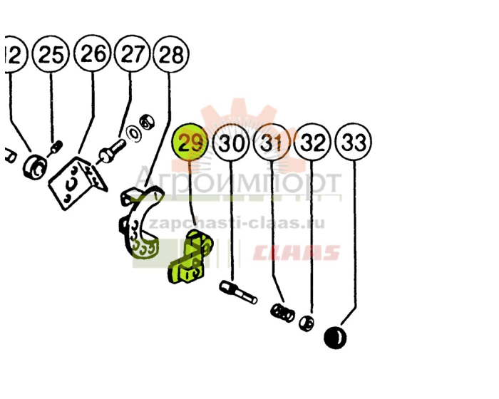 РЫЧАГ Claas 0006471680 РЫЧАГ Claas 0006471680