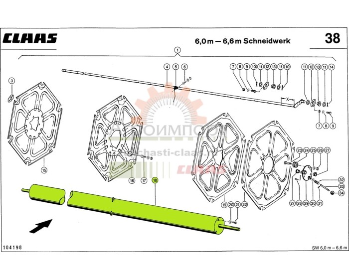 0006882071 CLAAS ТРУБА ЦЕНТР.МОТ. 0006882071 CLAAS ТРУБА ЦЕНТР.МОТ.