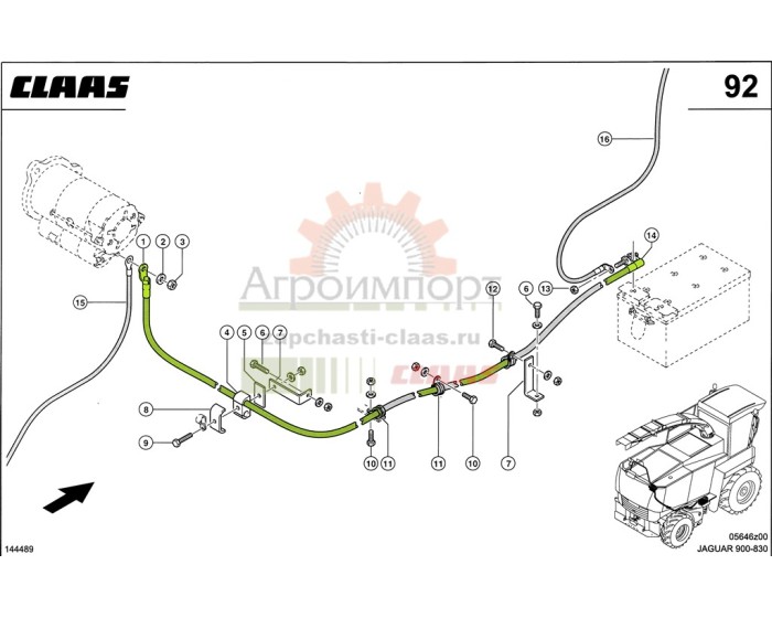 0000141561 CLAAS КАБЕЛЬ БАТАРЕИ