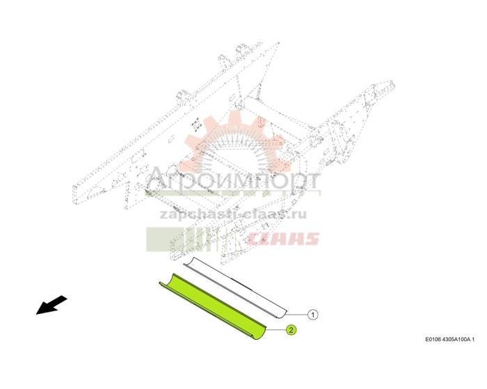 0005573280 CLAAS ЛОТОК ДЛЯ ЗЕРНА 0005573280 CLAAS ЛОТОК ДЛЯ ЗЕРНА