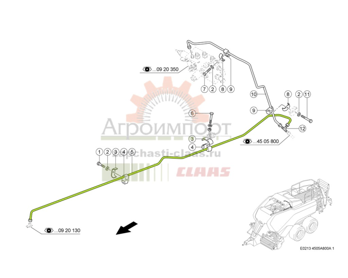 0008676241 CLAAS ТРУБОПРОВОД 0008676241 CLAAS ТРУБОПРОВОД