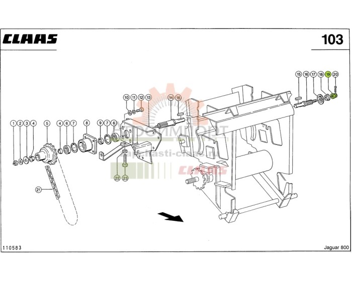 0002366530 CLAAS ГАЙКА КОРОНЧАТАЯ