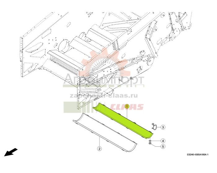 0007577360 CLAAS ЛОТОК ДЛЯ ЗЕРНА 0007577360 CLAAS ЛОТОК ДЛЯ ЗЕРНА