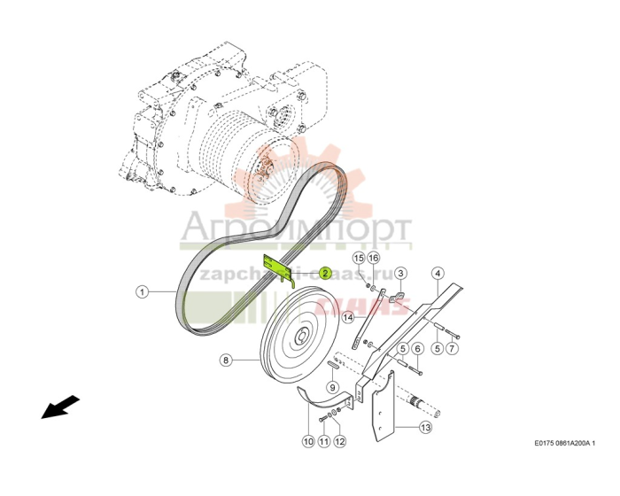 0006676241 CLAAS СКОБА 0006676241 CLAAS СКОБА