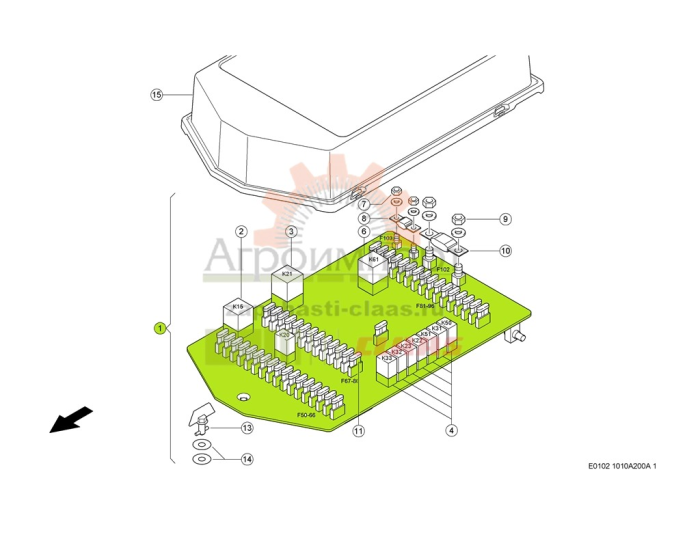 0000155401 CLAAS БЛОК РЕЛЕ 0000155401 CLAAS БЛОК РЕЛЕ