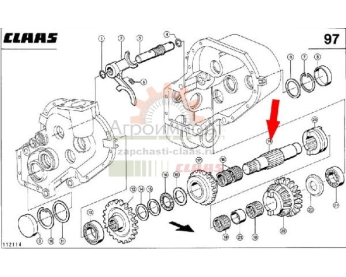 0009840291 CLAAS ВАЛ РЕВЕРСА 0009840291 CLAAS ВАЛ РЕВЕРСА
