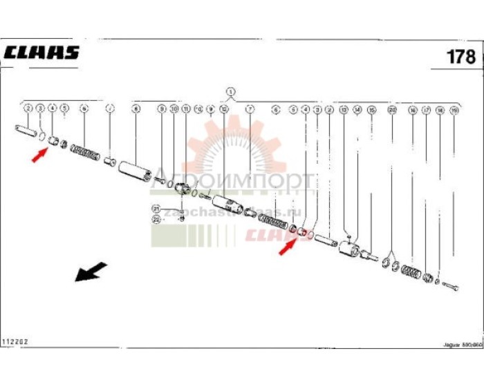 0002156981 CLAAS УПЛОТНЕНИЕ ШТОКА