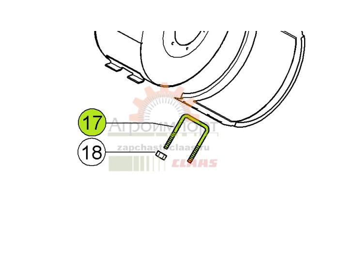 Купить в Саратове СКОБА ЗАПОРНАЯ Claas 0006841941