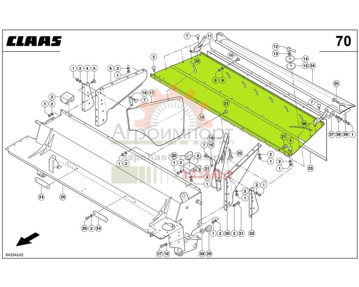 0009235650 CLAAS КРЫШКА КОЖУХА