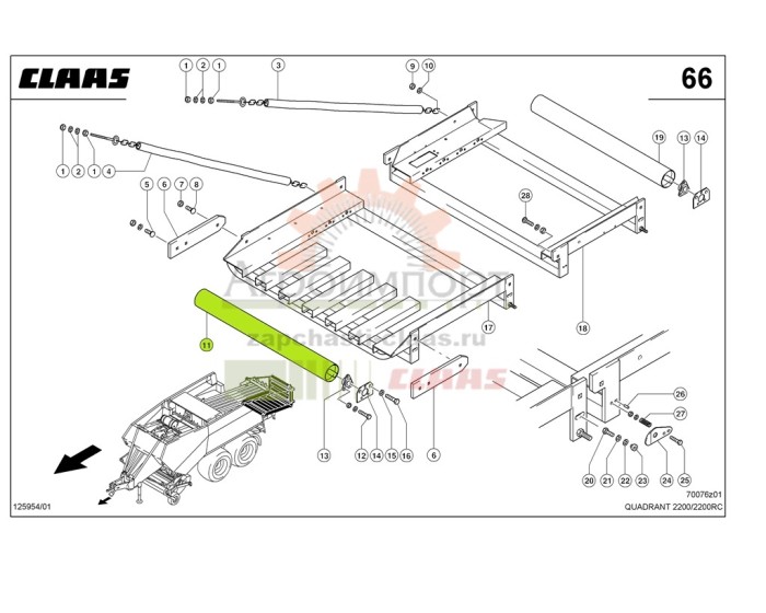 0008561080 CLAAS РОЛИК НАТЯЖНОЙ