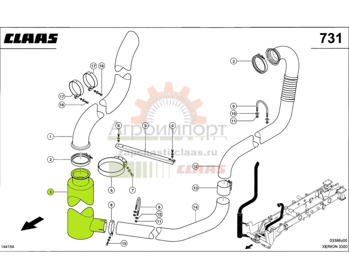 0005810400 CLAAS ГЛУШИТЕЛЬ 0005810400 CLAAS ГЛУШИТЕЛЬ