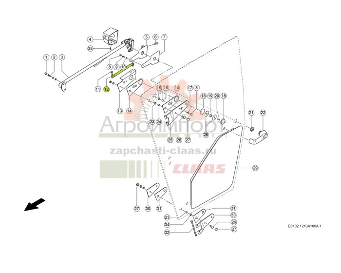 0005654190 Claas ЭЛЕМЕНТ УПРУГИЙ 0005654190 Claas ЭЛЕМЕНТ УПРУГИЙ