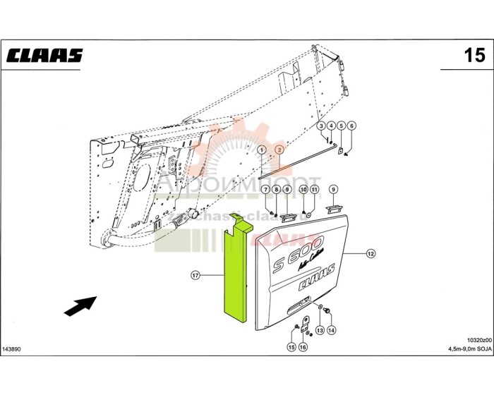 0005179660 CLAAS ЩИТОК