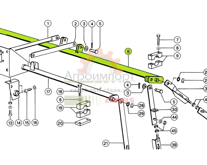 ТРУБА УСТАНОВ. Claas 0006642010