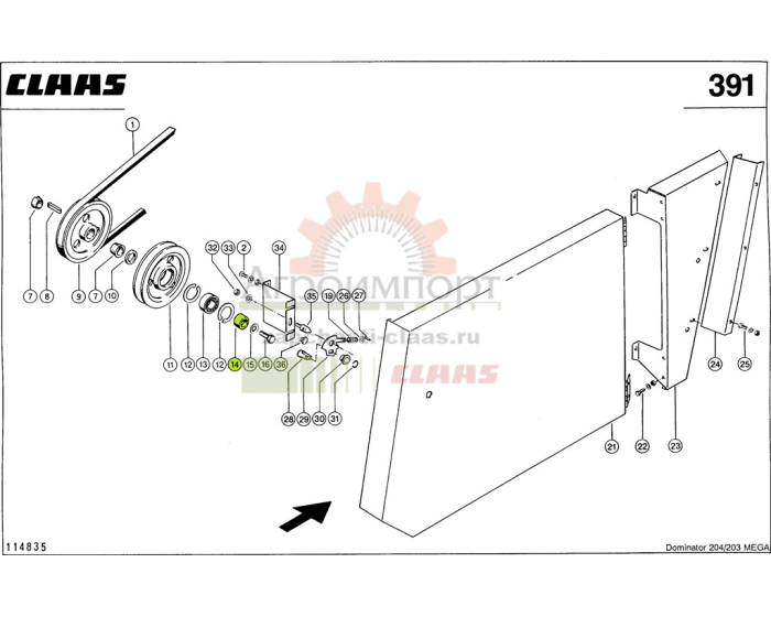 0000615820 CLAAS ВТУЛКА 0000615820 CLAAS ВТУЛКА