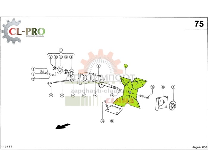 0000755702 CLAAS КОЛЕСО ЛОПАСТНОЕ