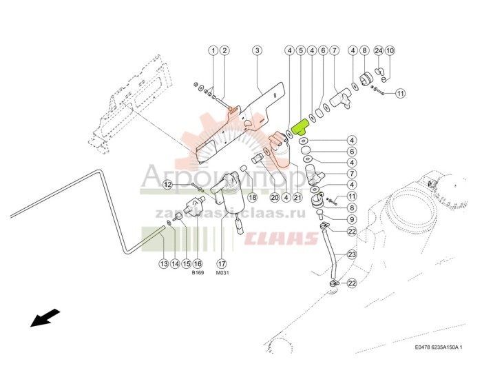 0001235650 CLAAS ТРОЙНИК 0001235650 CLAAS ТРОЙНИК