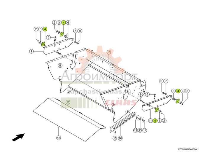 0000618280 CLAAS НАПРАВЛЯЮЩАЯ