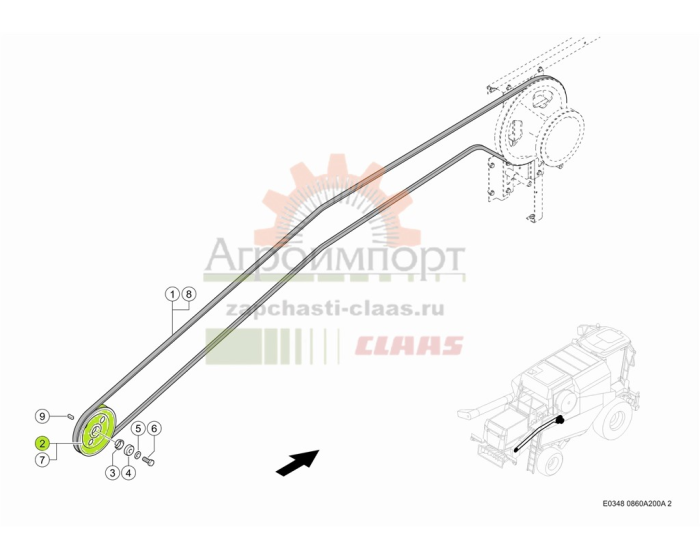 0000618410 CLAAS ШКИВ КЛИНОРЕМЕН.