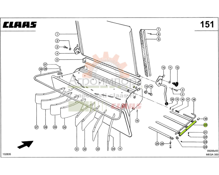 0000615881 CLAAS ДЕЛИТЕЛЬ 0000615881 CLAAS ДЕЛИТЕЛЬ