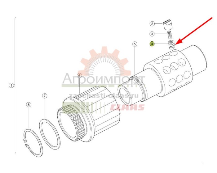 0001503660 CLAAS ПРУЖИНА СЖАТИЯ