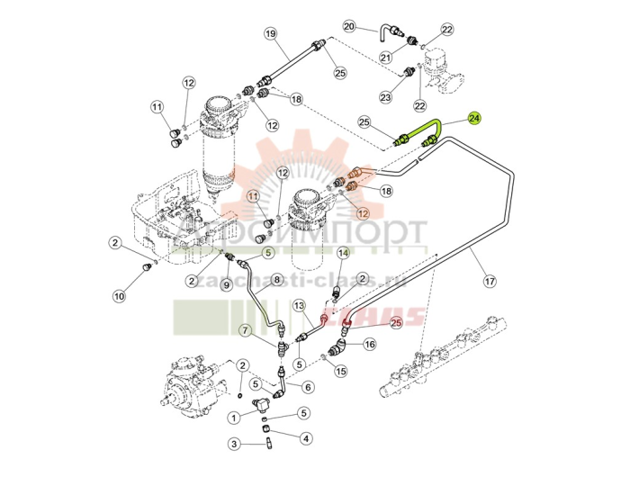 0011326090 Claas Трубка 0011326090 Claas Трубка