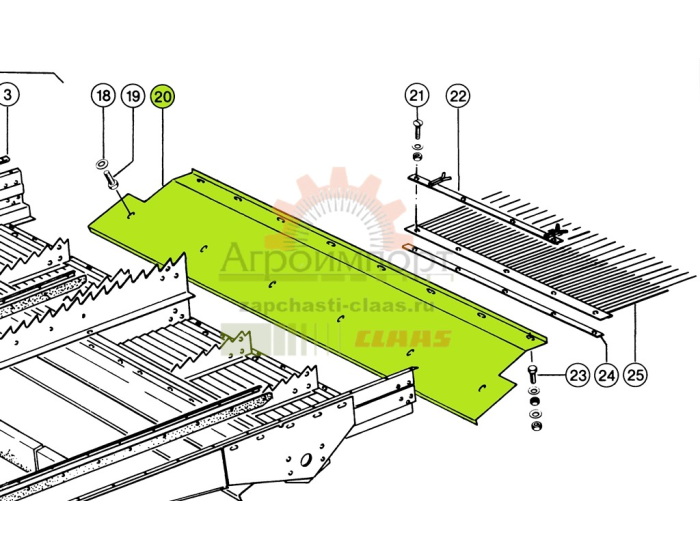 ЩИТОК НАПРАВЛ. Claas 0006470111