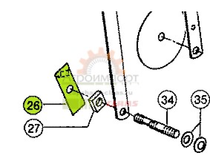 0006631142 Claas ПЛАСТИНА ЛИЧИНКИ