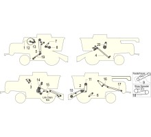 Элементы привода комбайна Jone Deere 9450