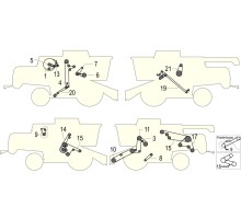Элементы привода комбайна Jone Deere 9650 CTS