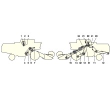 Элементы привода комбайна Jone Deere 1068