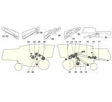 Элементы привода комбайна Jone Deere 2254 - 2256 — 2258