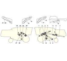 Элементы привода комбайна Jone Deere 2264 - 2266
