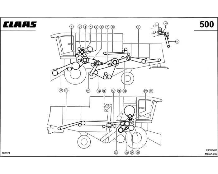 Элементы привода Claas Mega 360-370