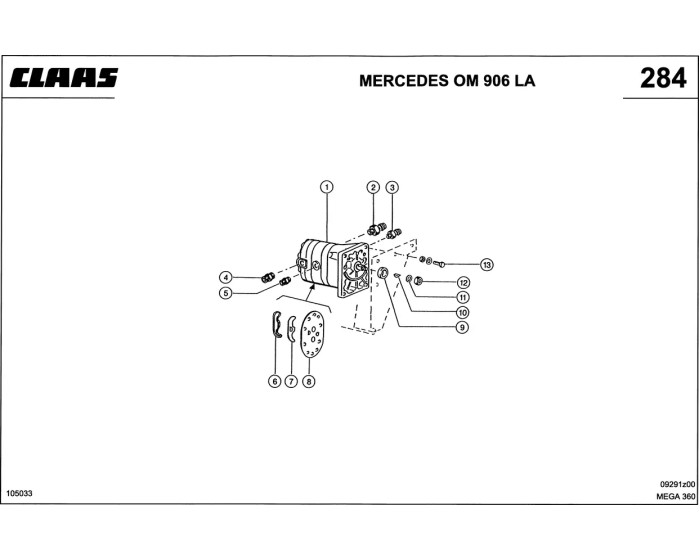 Двойной насос Claas Mega 360-370