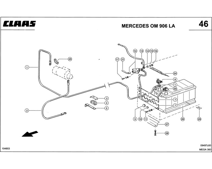 Mercedes om 906 la. электрика двигателя Claas Mega 360-370
