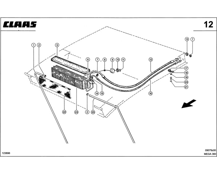 Кондиционер схема 1 Claas Mega 360-370