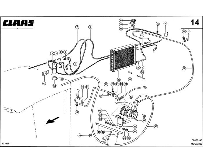 Кондиционер схема 2 Claas Mega 360-370