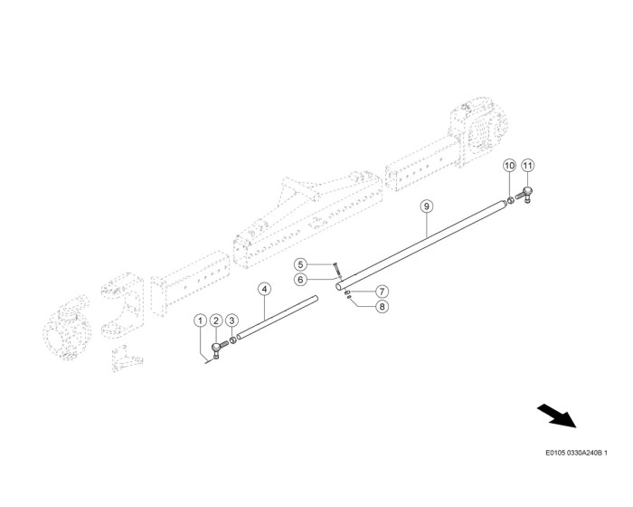 Рулевая Тяга схема 5 CLAAS Tucano 420-430