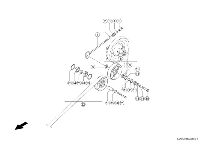 Натяжное Устройство Решетного Стана схема 2 CLAAS Tucano 420-430 Натяжное Устройство Решетного Стана схема 2 CLAAS Tucano 420-430