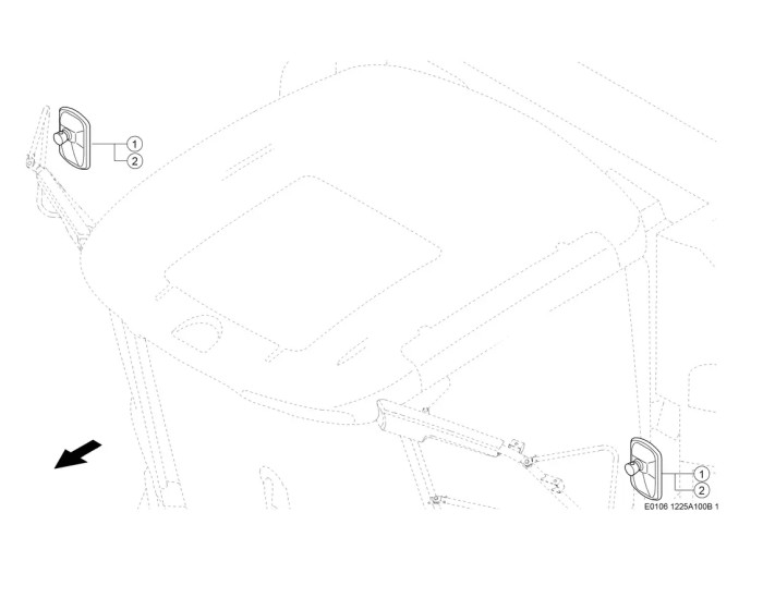 Зеркало кабины схема 2 CLAAS Tucano 440-450