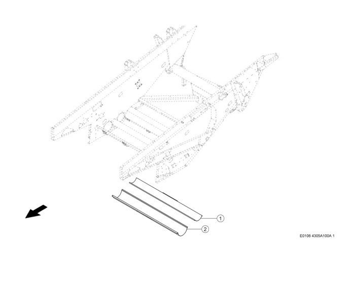 Корпус лотка очистки основания CLAAS Tucano 440-450
