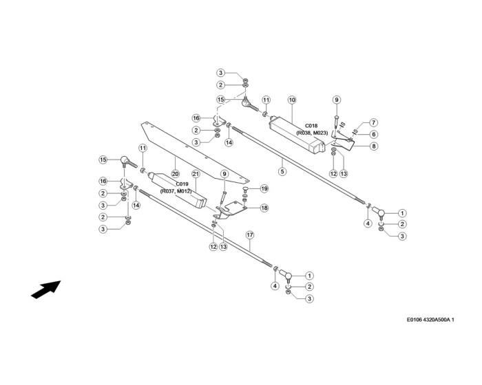 Регулирование решет CLAAS Tucano 440-450 Регулирование решет CLAAS Tucano 440-450