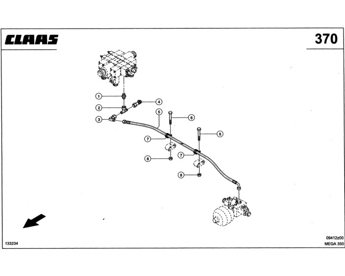 Гидропроводы, claas autopilot схема 3 CLAAS MEGA 350