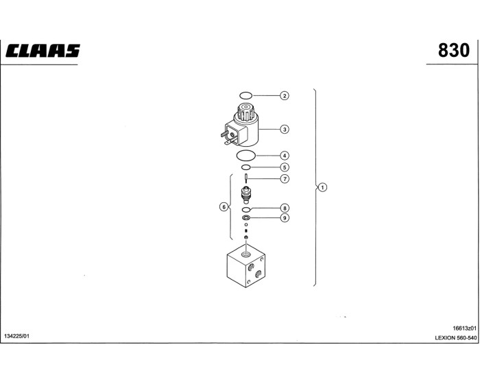 Тормозной дроссельный клапан схема 2 CLAAS Lexion 540-560