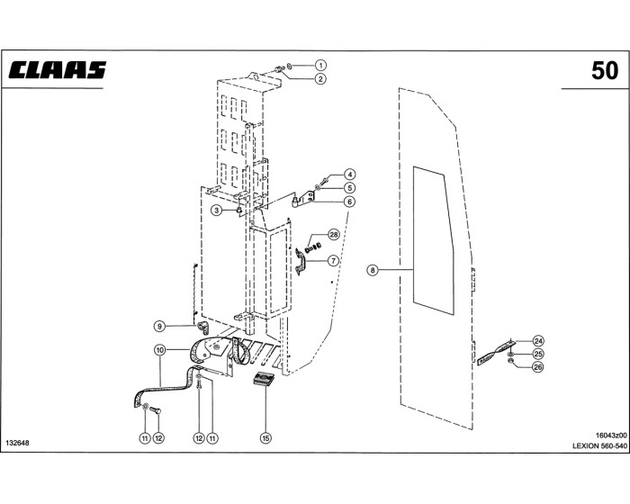 Центральная электрика крепление CLAAS Lexion 540-560