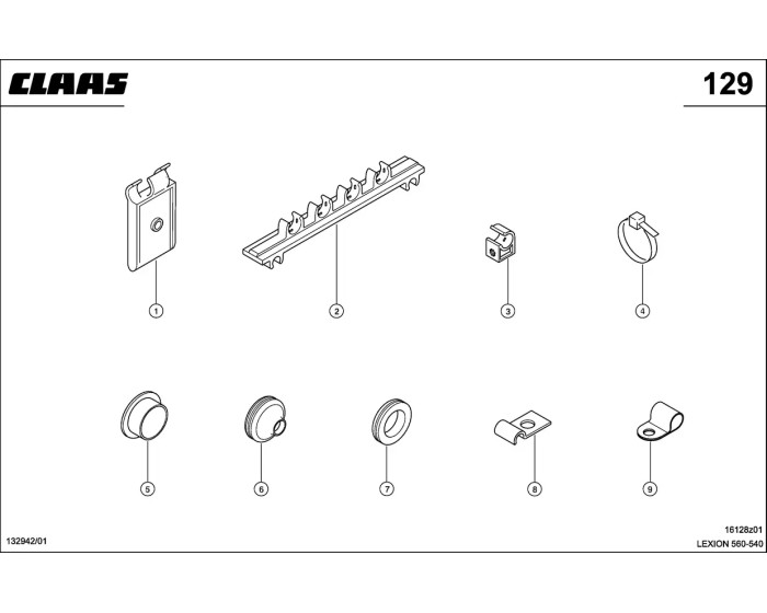 Детали Крепления Для Жгутов CLAAS Lexion 540-560